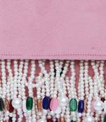 Pink beads embroidered clutch