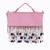 Pink beads embroidered clutch