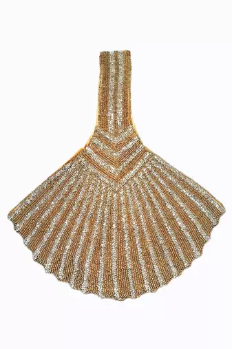 Gold embroidered potli bag
