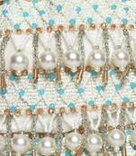 White pearl embroidered potli bag