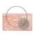 Baby pink Stone clutch