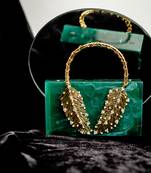 Green Stone clutch