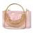 Baby pink Stone clutch