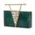 Dark green Stone clutch