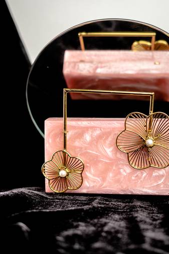Pink Stone clutch