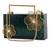 Dark green Stone clutch