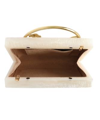 Beige Stone clutch 3
