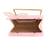 Baby pink embroidered clutch