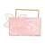Baby pink embroidered clutch