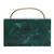 Dark green stone clutch