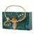 Dark green stone clutch
