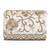 Gold floral embroidered clutch