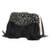 Black stone embroidered clutch