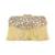 Gold stone embroidered clutch