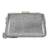 Grey stone embroidered clutch
