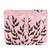 Pink floral printed clutch