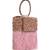 Pink beads embroidered clutch