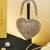 Gold sequin embroidered hand bag