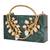 Dark green stone clutch