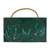 Dark green stone clutch