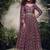 party wear wine viscous silk anarkali suit for women