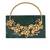 Dark green stone clutch