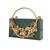Dark green stone clutch