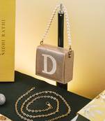 Gold customised 'd' synthetic clutch
