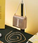 Gold customised 'i' synthetic clutch