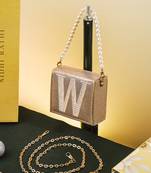 Gold customised 'w' synthetic clutch