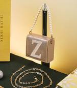 Gold customised 'z' synthetic clutch