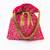 Pink sequin embroidered potli bag