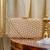 Gold beads embroidered clutch