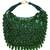 Green beads embroidered clutch