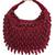 Maroon beads embroidered clutch
