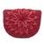 Maroon floral embroidered clutch