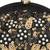 Black floral embroidered clutch