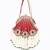 Red pearl embroidered potli bag
