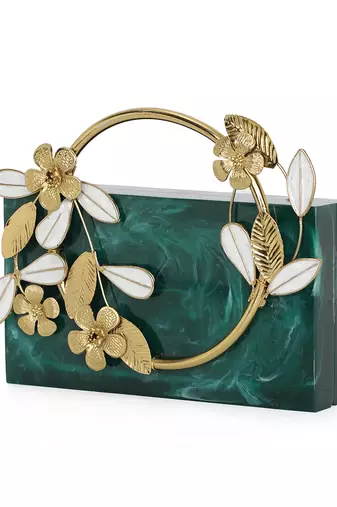 Green Stone clutch