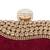 Maroon embroidered clutch