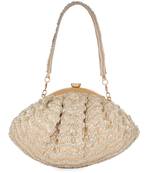 Gold beads embroidered potli bag