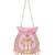 Pink sequin embroidered potli bag