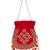 Red sequin embroidered potli bag