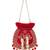 Red sequin embroidered potli bag
