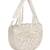 Silver floral embroidered hand bag