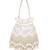 White beads embroidered potli bag
