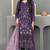 Dark purple color embroideried faux georgette semi stitched salwar suit