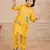 Yelow embelished cotton silk kurta pajama nehru jacket set