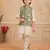 Olive green embelished cotton silk kurta pajama nehru jacket set