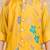 Yelow embelished cotton silk kurta pajama nehru jacket set